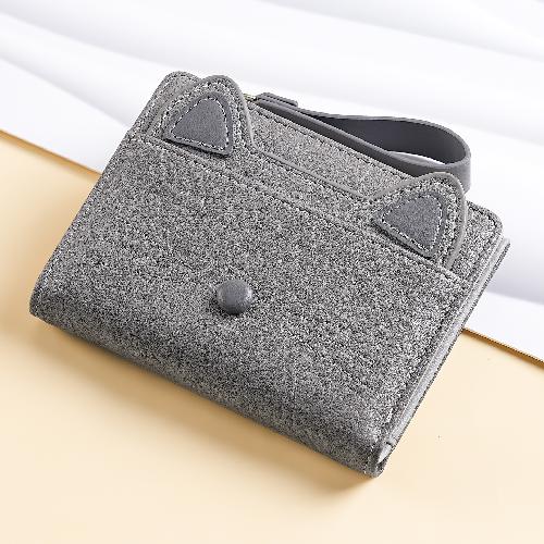 Ultra-thin PU card holder female Korean version of the zipper coin purse multi-card slot simple fashion compact card holder anti-degaussing