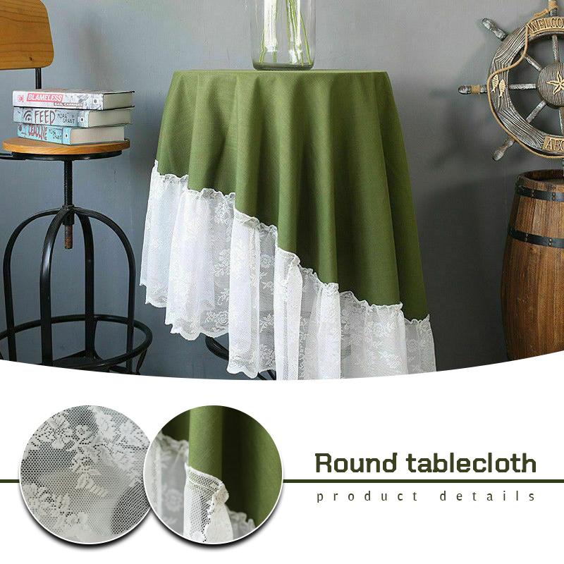 Pastoral Nordic Style Round Tablecloth Home Dining Table Cover Towel Coffee Tea Table Lace Tablecloth Exhibition Hall Tablecloth