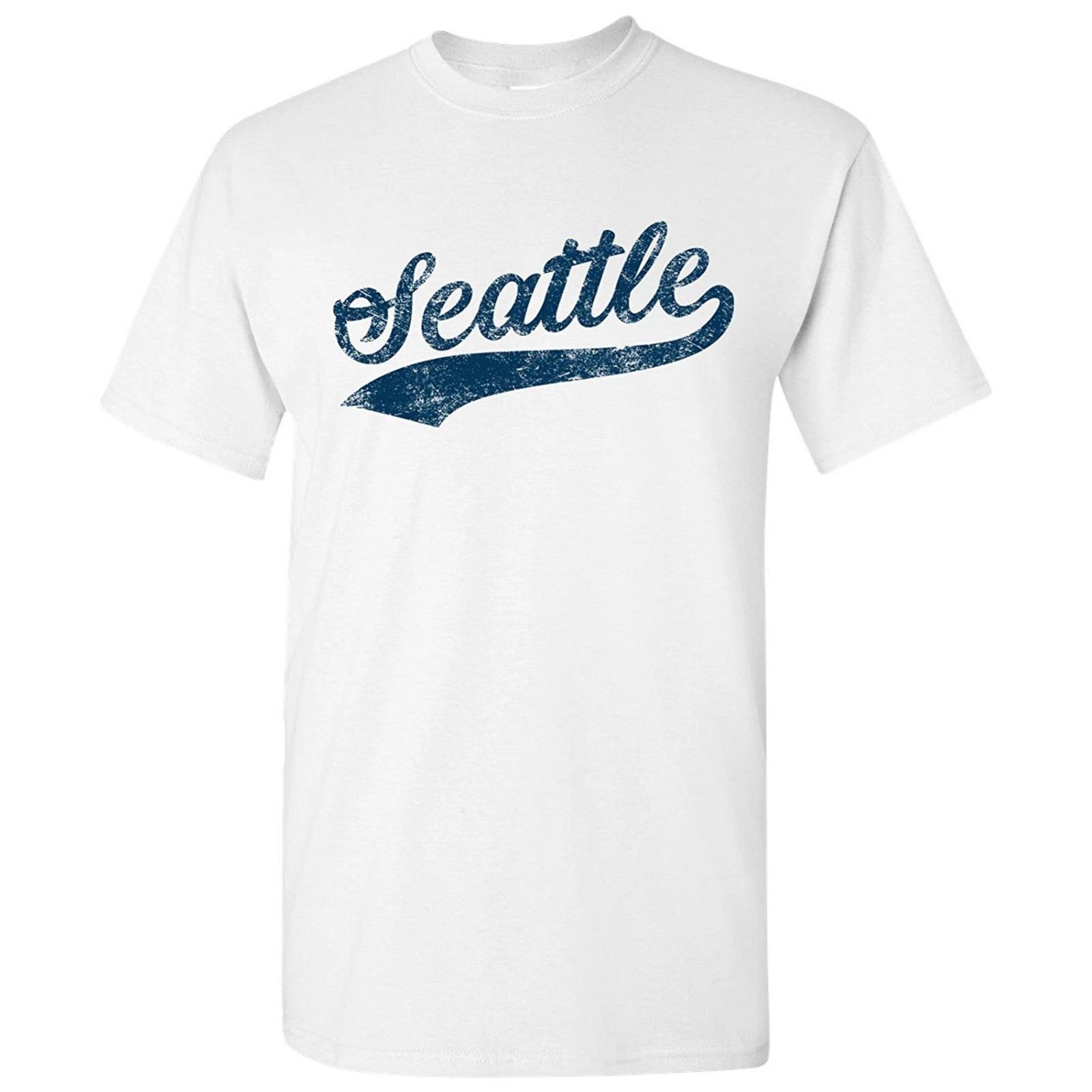Seattle City Script Men s Unisex T-Shirt - White S