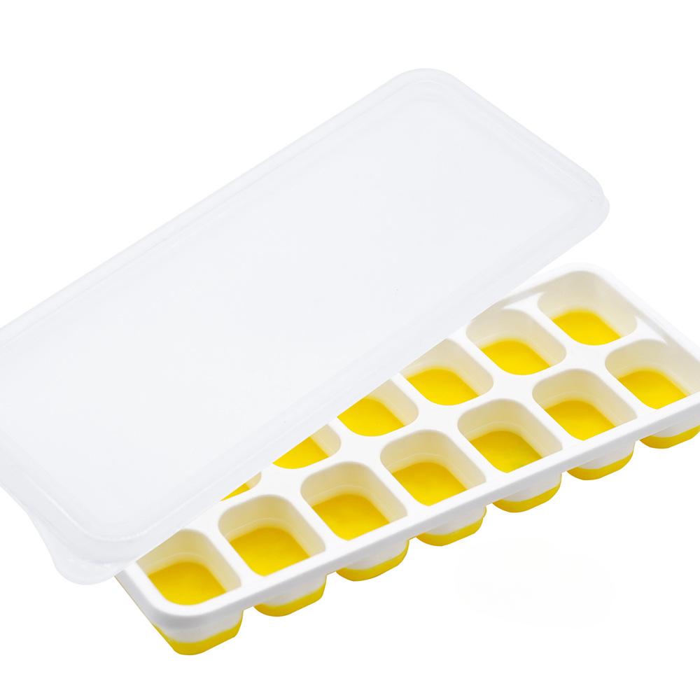 14-compartment Ice Cube Cube Mold Square Ice Cube Cube with Lid Silicone Ice Cube Cube Homemade Ice Cube Box