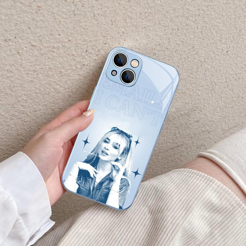 Obal na telefon Singer S-Sabrina C-Carpenter Pro IPhone 14 13 12 Mini 11 Pro XS Max X XR 14 Plus Kryt z tvrzeného skla
