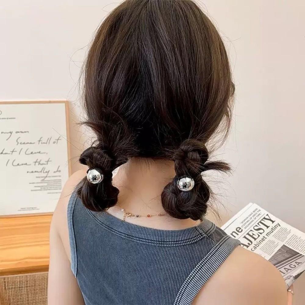 10pcs Korean Headbands Set Ball Shape Hair Rope Fashion Ponytail Hair Rings  For Women Girls