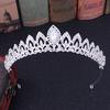 Gorgeous Hair Accessories Rhinestone Silver Color Zinc Zinc Alloy Headwear Ornaments Bridal Tiara Hair Crown