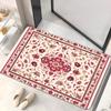 Bohemian Pattern HD Printed Door Mat, Non-Slip Microfiber Bathroom Floor Mat, Absorbent Polyester Mat for Bedroom, Living Room E
