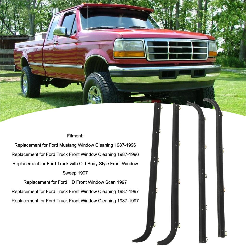 4Pcs/set Window Weatherstrip Trim for Ford Mustang Ford Truck Window Molding Trim E7TZ1521452A Noise Reduce