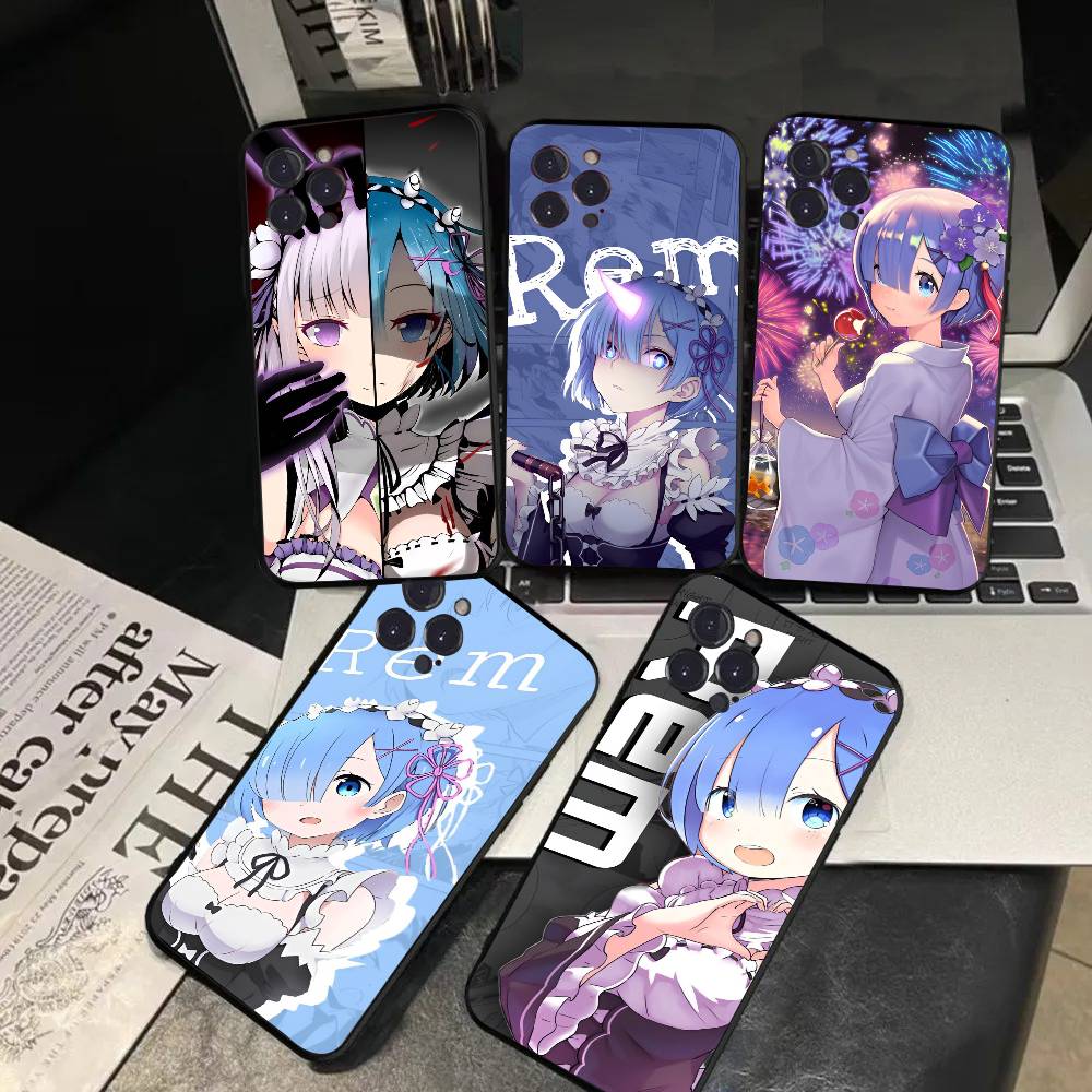 ReZero Rem Phone Case Silicone Soft For IPhone 17 Air 16 15 14 13 12 11 Plus Pro Max Plus