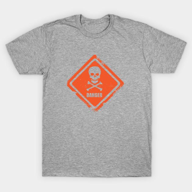Unisex Fashion TShirt Danger Sign Print TShirt Plus Size S-5XL T-Shirt 100%Cotton Tops O Neck Short Sleeve Tees