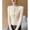 2025 Fall/Winter Women's Versatile Striped Cashmere Zipper Cardigan Sweater