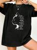 Übergroßes T-Shirt Schwarze Katze Silhouette Und Inspirierendes Zitat Über Katzen Für Freizeitkleidung Und Alltagsstil