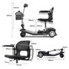 Electric Scooter Sweetrich AIR CLASSIC 250W Motor Suitable For Seniors/Disabled People 12AH Battery Max Load 120Kg Black Four-Wheel Scooter