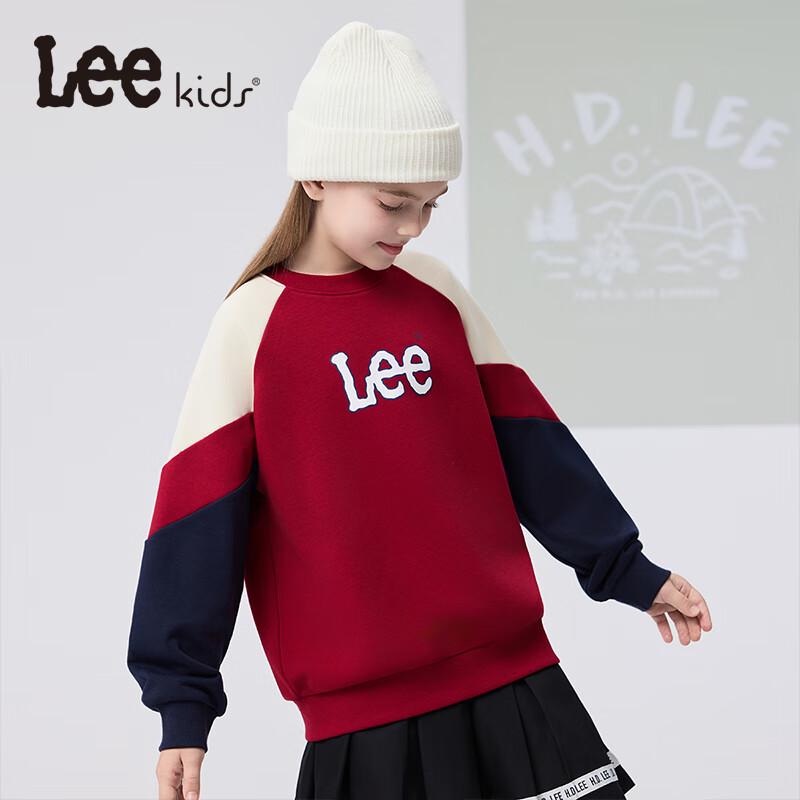 LeeKids Kids' Solona Warm Color Block Drop Shoulder Sweatshirt