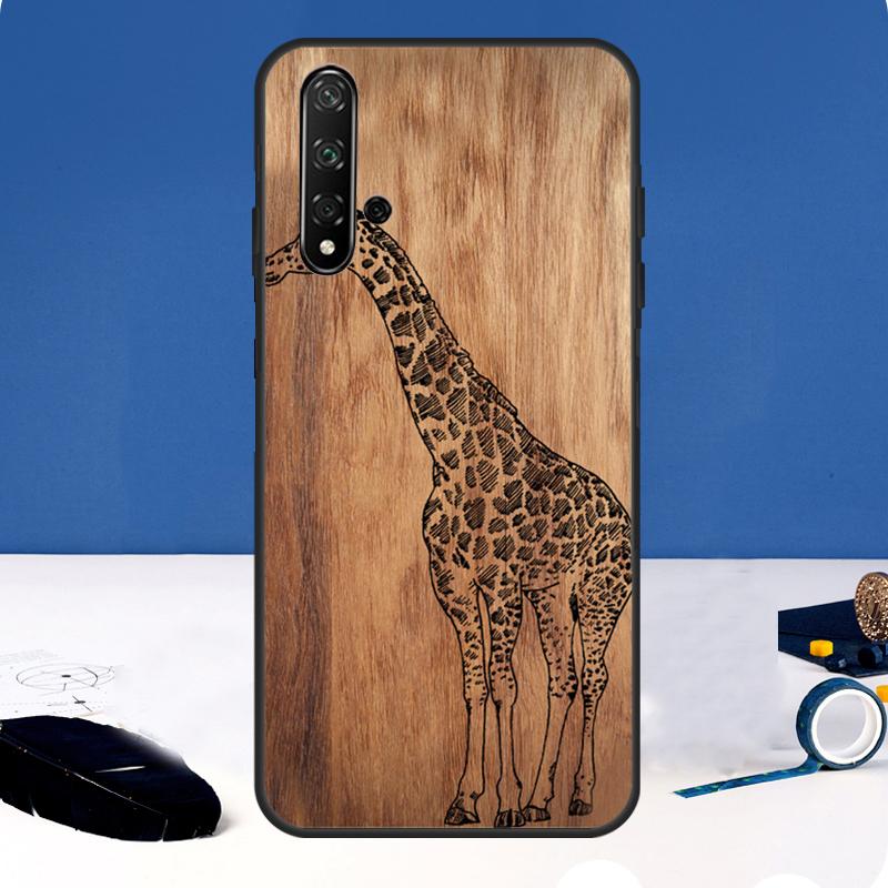 Bamboo Wood Pattern Skull Print Case For Huawei Nova Y90 Y91 Y60 Y61 Y70 10 9 SE 11 Pro 5T 11i 8i 3i P20 P40 P30 Lite Cover