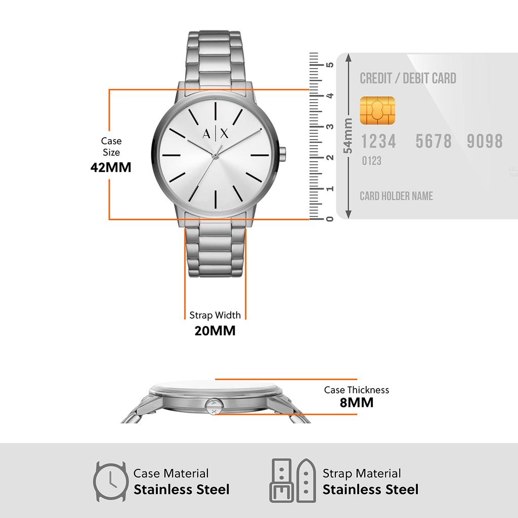 Armani Watch NA AX7138SET Silver [AX Exchange] Men's