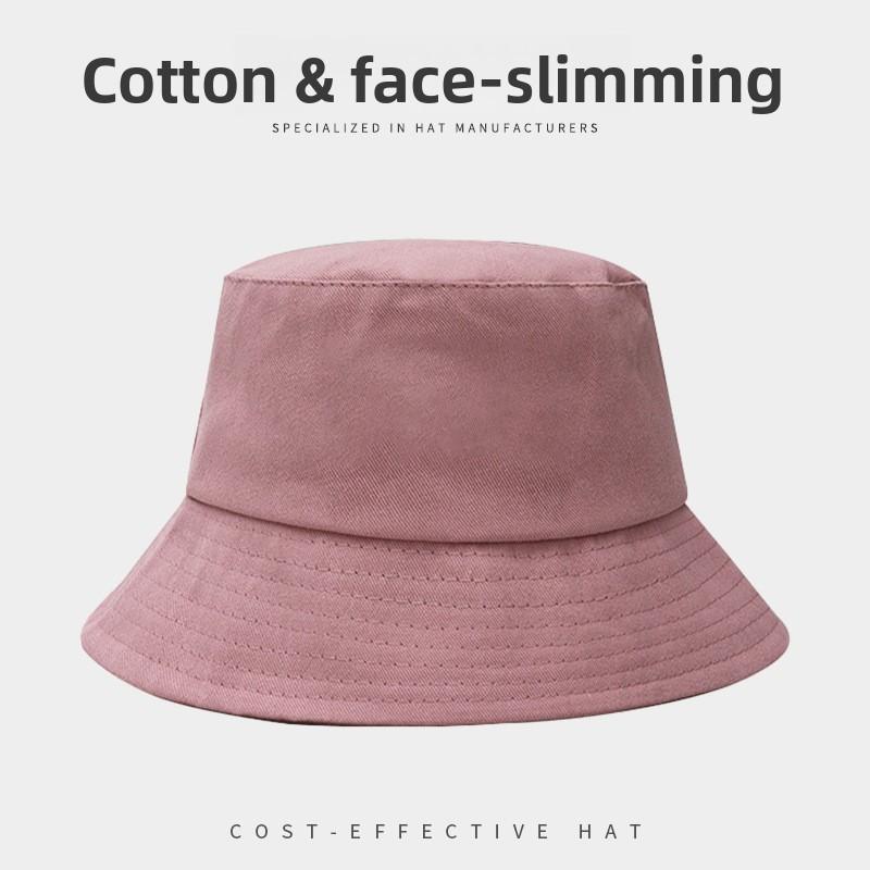 Cotton Bucket Hat Women Men Summer Sun Protection Sunshade Casual For Outdoors