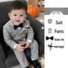Jungen Anzug Frühling/Herbst: Erste Geburtstagsfeier Baby Formelle Kleidung, Britischer Stil Pageboy, Hochzeitsgast, Aufführungskostüm