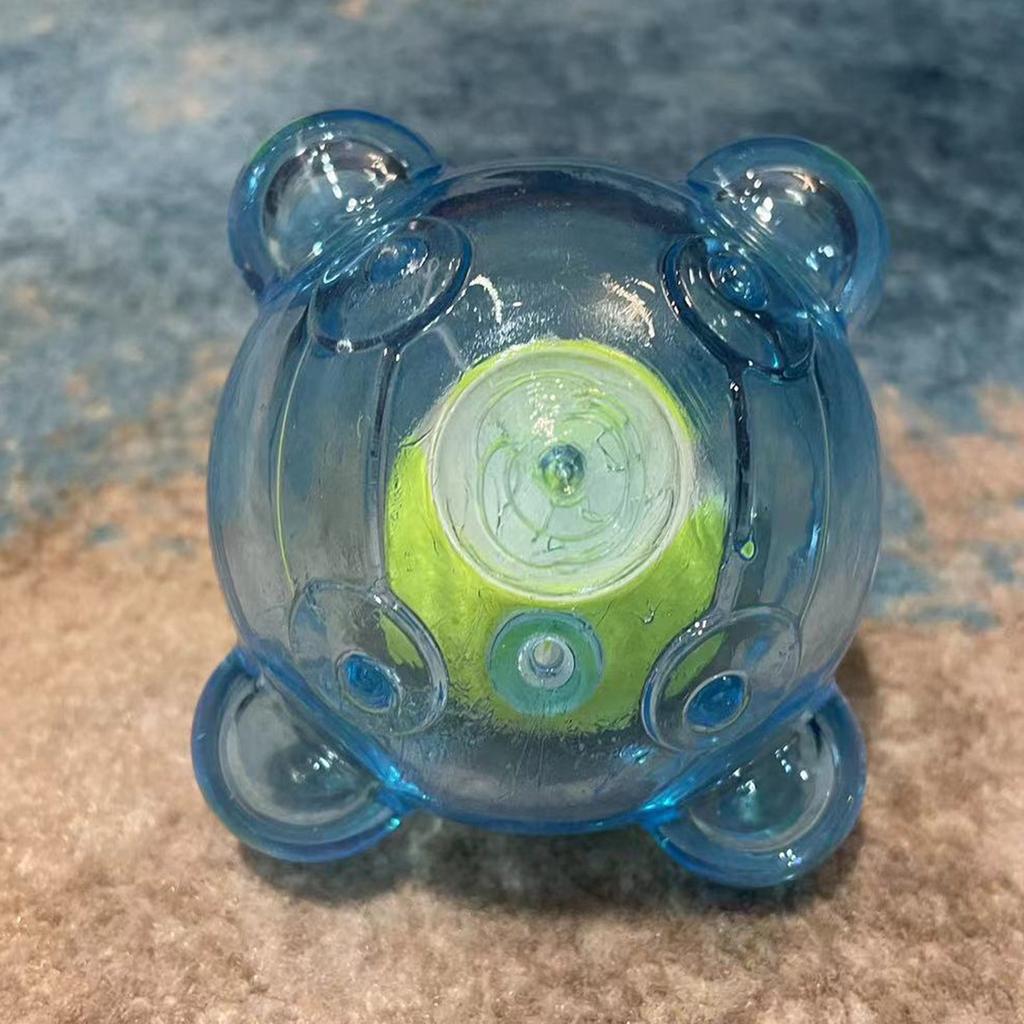 Interactive Dog Chewing Toy Ball with Squeaky Sound and High Bounce for Active Pet Chewing Teething Exercise Toy