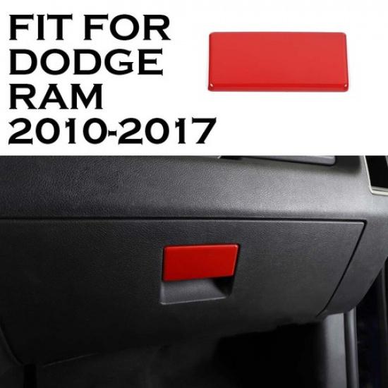 Red Co-pilot Storage Box Handle Cover Trim Sticker For Dodge Ram 1500 2010-2017