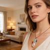 Collar de Cristal Curativo Colgante Prisma de Piedra Preciosa Collar de Piedras Naturales Coloridas Collar de Árbol de Cristal Regalo de Energía Espiritual para Hombres Mujeres