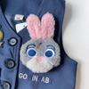 Girls' Rabbit Police Officer Three-Piece Set: Vest, Shirt, and Pleated Skirt – Suitable for Autumn and Spring (AQB003)