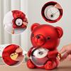 New Rotating Hugging Bear Rose Jewelry Box Eternal Flower Gift Box for Girl Mother's Day Valentine's Day Christmas Gift