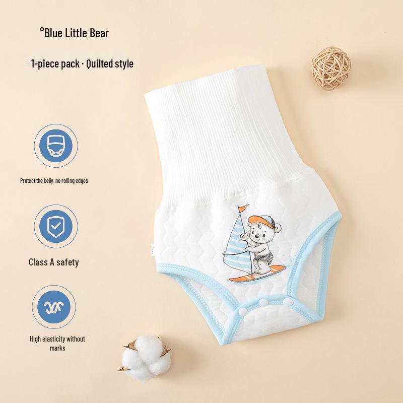 Cozy Cotton High-Waisted Baby Belly Band for Cold & Umbilical Protection (Autumn/Winter)