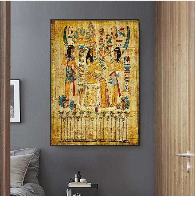 Retro Egyptian Landscape Wall Picture for Living Room Religious Painting Canvas Art Poster and Prints Home Decoration No Frame