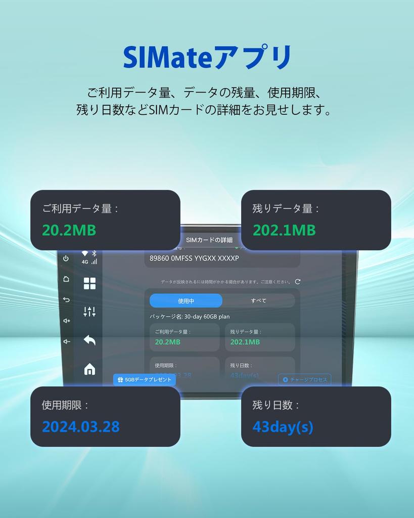 Ottocast OttoAibox P3 Lite with cloud SIM 120 giga Ottocast official store AIBOX P3 light with new eSIM that can be used separately Suitable for cars