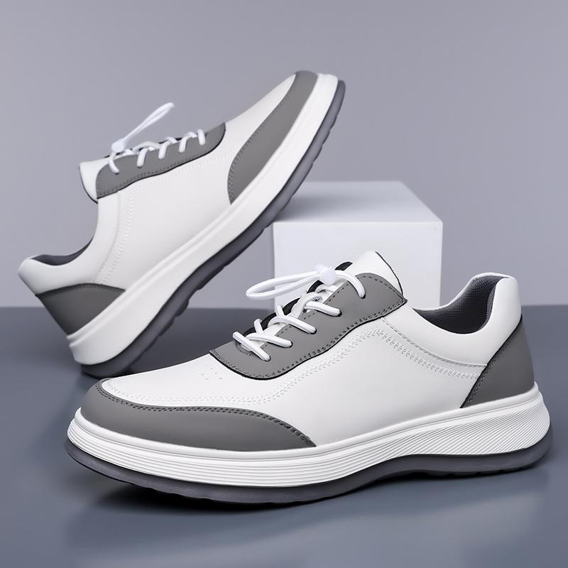 Fashion New Trend Men Leather Casual Shoes Leisure Walk Sneakers Classic Mens Skateboard Footwear Spring Summer Tenis Masculino Sneakers