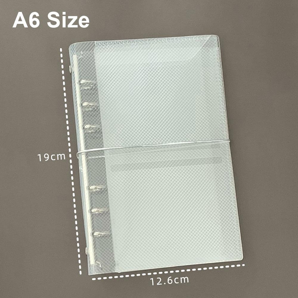 1Pcs PP Loose Leaf Notebook Cover Diagonal Small Card Photo Storage Ledger New M5 A7 A6