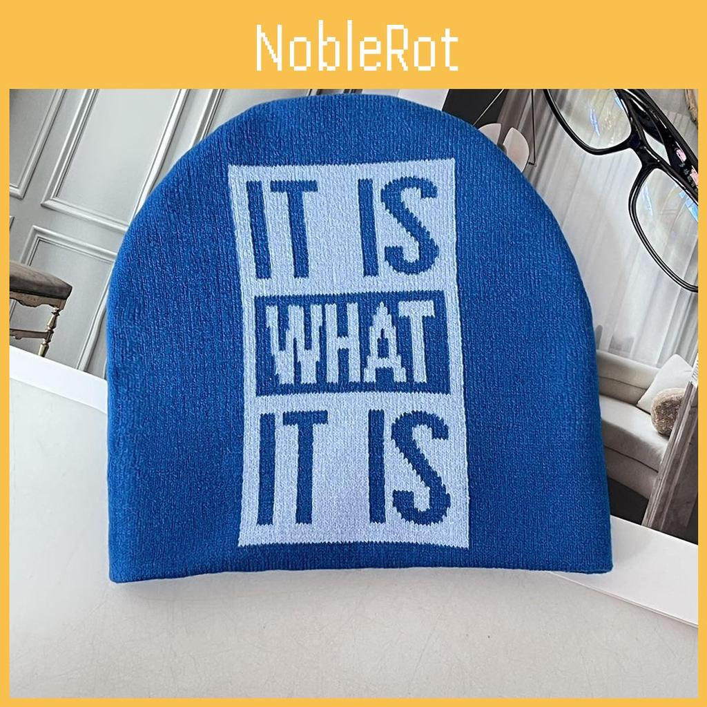 Knitted Hat For Winter With Warmth And Letter Design For Casual Outdoor Wear