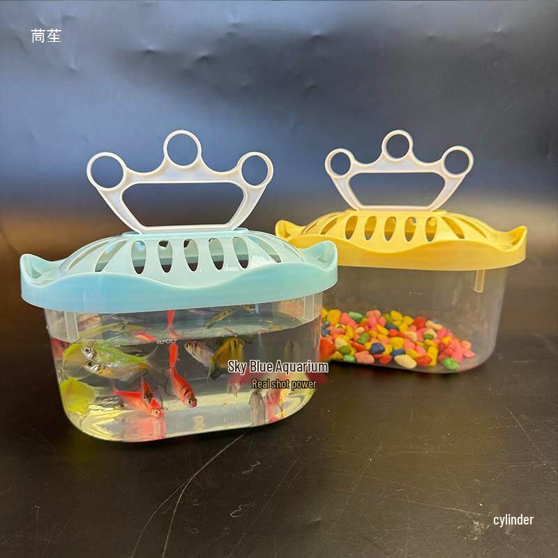 Portable Transparent Turtle and Fish Tank - Durable Drop-Resistant Breeding and Transport Box