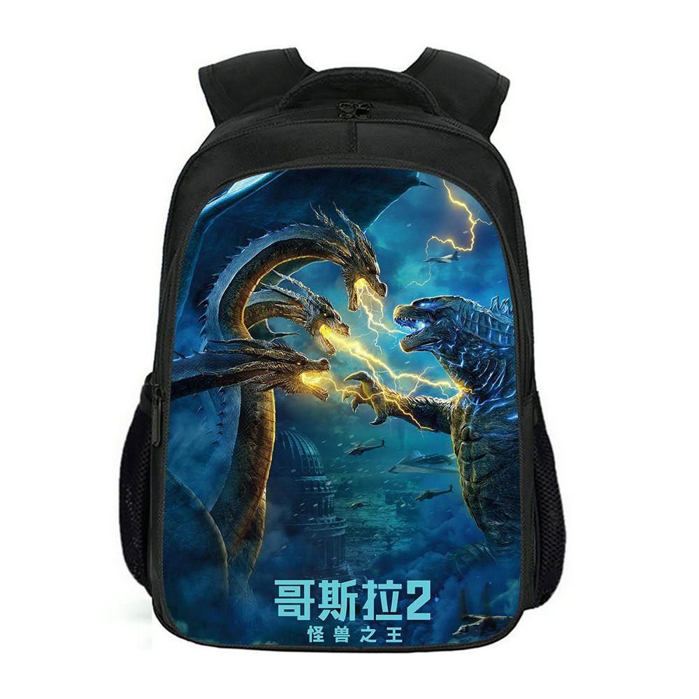 Spacious Godzilla King Of The Monsters Backpack For School Students And Kids