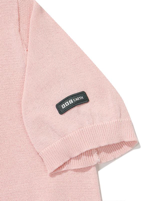 BBC EARTH W Artwork Short Sleeve Sweater_Light Pink