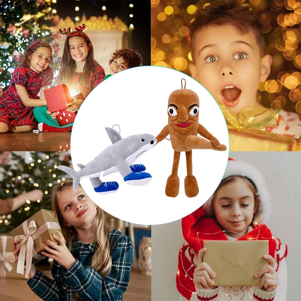 Italian Brainlot Tuntuntunsaful Plush Toy, Funny Doll, Trallallero Trallalla, Body Pillow, Room Decor, Figurine, Kids Gift, Fan Gift (Set of 2)