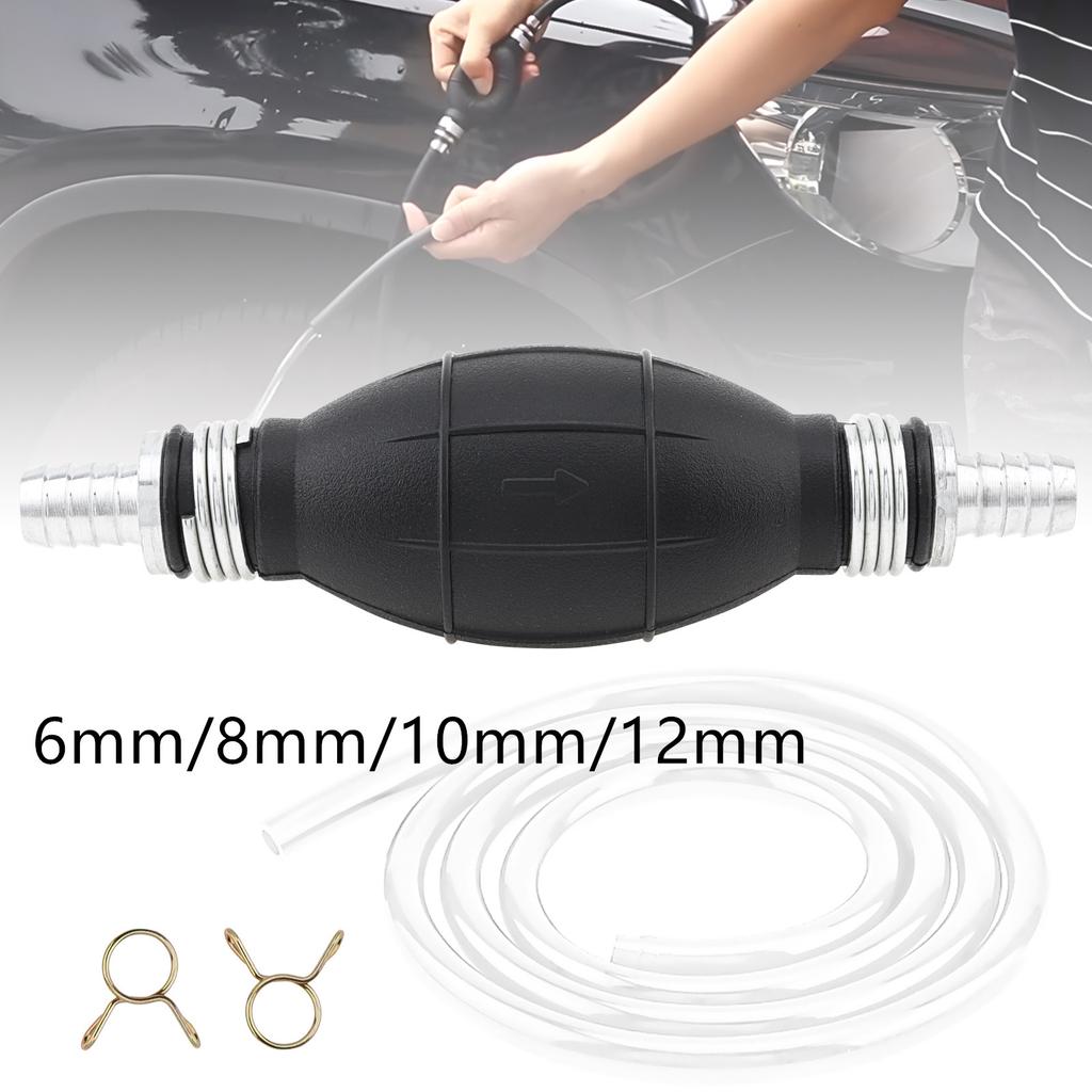 Pompă manuală de alimentare cu combustibil cu debit mare din cauciuc 6mm / 8mm / 10mm / 12mm Pompă manuală de amorsare a combustibilului cu furtun pentru mașină, barcă marină, motocicletă
