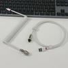 Mechanical Keyboard Cable 59 Inch Spring Wire Custom Coiled Navigator Cable Double Layer Braided Mesh Data Wire  for Gaming