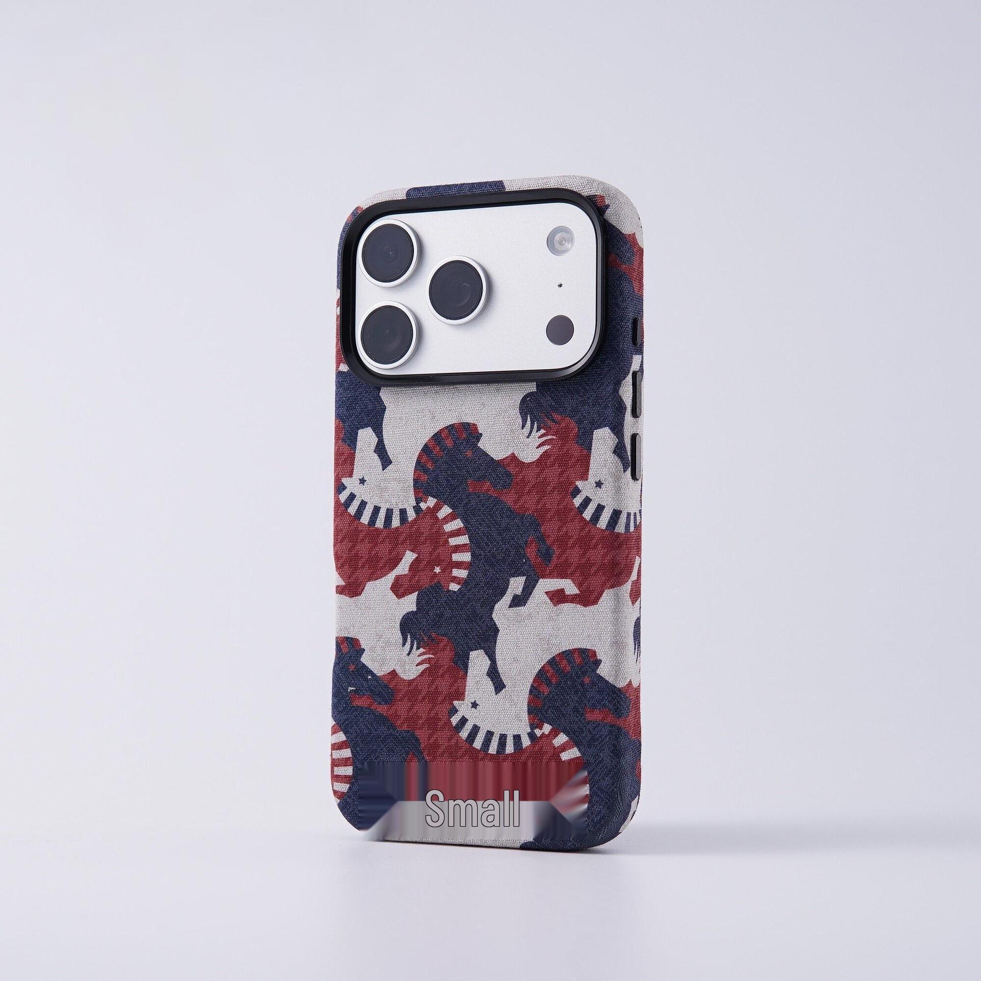 

iPhone 17 Pro Max Canvas Velvet Totem Magnetic Case, Drop-Proof Hard Protective Cover. 16 PRO