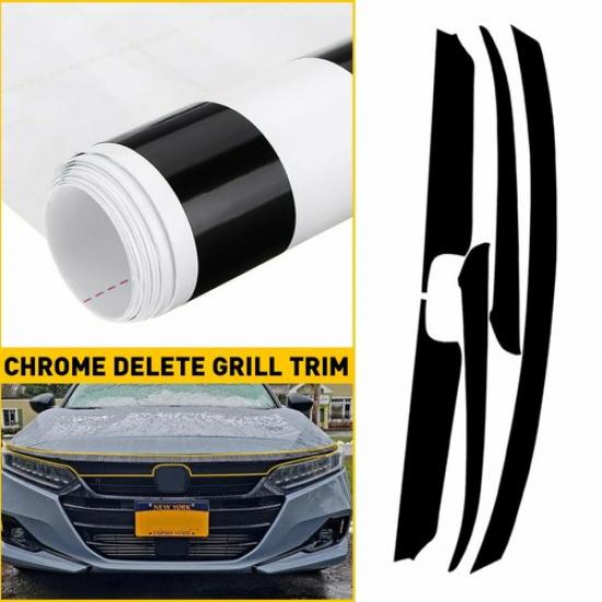 Chrome Delete Blackout for Overlay Honda -22 Accord Front Grill Upper Trim