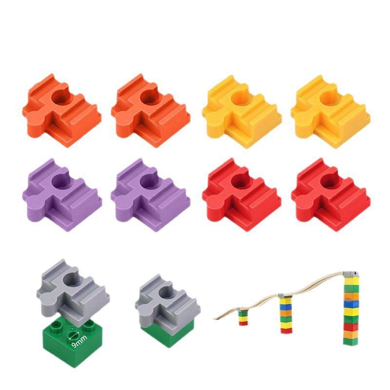 New Wooden Train Track Adapter Rail Building Block Connector Compatible All Brand Wood Railway Wooden Train Track Accessories