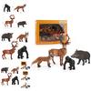 Wild Animal Pvc Figurine Black Chimpanzee Fox Deer Gift For Kids And Collectors