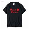 T-shirt con Logo del Diavolo Satanic Surfers Vestiti di Marca Lavaggio Vintage Traspirante Versatile Elasticizzato Moda Leggermente Grafica