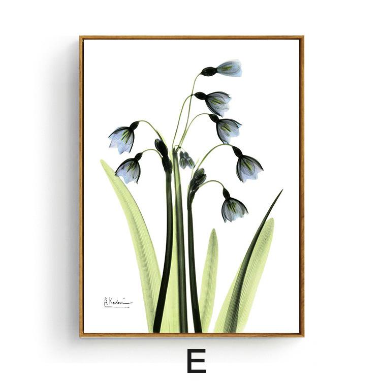 

Скандинавский холст, картина, розовый, синий, прозрачный, красочный, цветочный, растительный, литературный и художественный стиль, для коридора, плакат 30x40cm No Frame