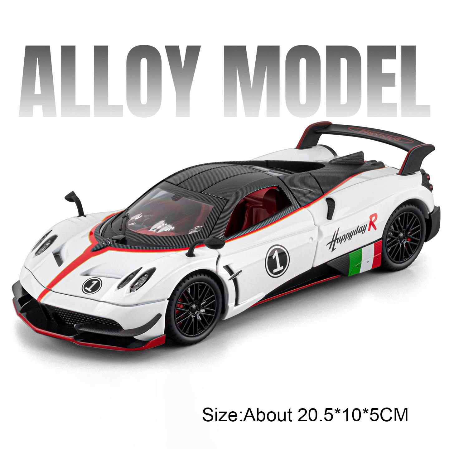 1:24 Pagani Huayra Dinastia Zonda Hp Legierungsmodell Diecast Sportwagen Spielzeug Vorderradlenkung Türen Öffnen Fahrzeuge Ornamente Geschenke