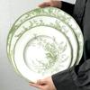 Essteller im chinesischen Retro-Stil, kreative grüne High-End-Keramikteller, exquisite Obst-Dessertschale, Haushaltsgeschirr