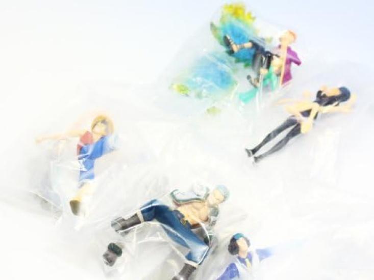 One Piece Движения Атаки 3 Фигурки ONE PIECE Аниме Конфетная Игрушка Bandai Набор из 5 (Полные типы)