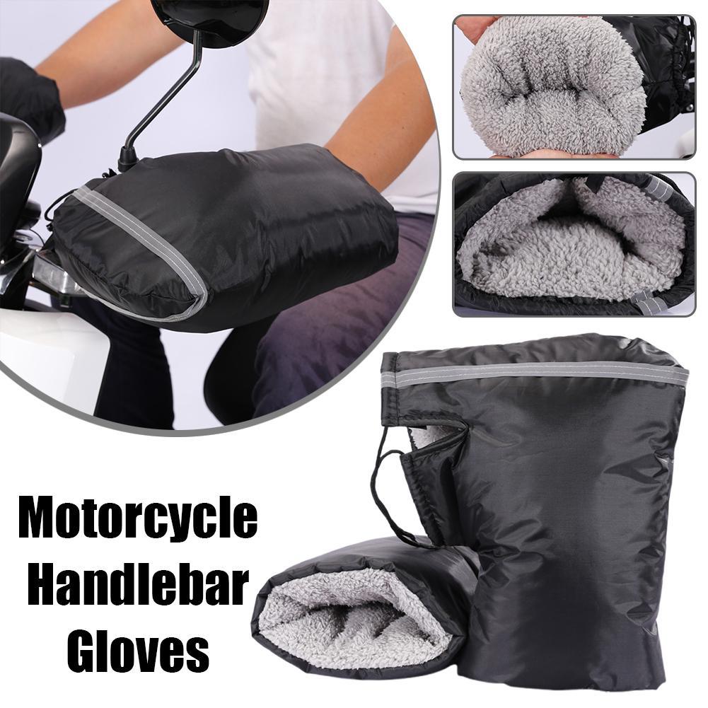 Motorcycle Hand Muffs Winter ATV Snowmobile Hand Muffs Scooter Handlebar Thermal Gloves Protective Windproof Thicken Handlebar