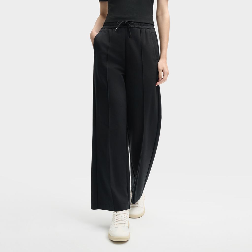 New FILA MILANO Collection Knitted Sweatpants Women's Jet Black BK F11W525601F-BK