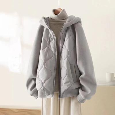 Warm and Thickened Hooded Cotton Clothes Large Size Women's Clothing Winter New Loose and Thin Coat
