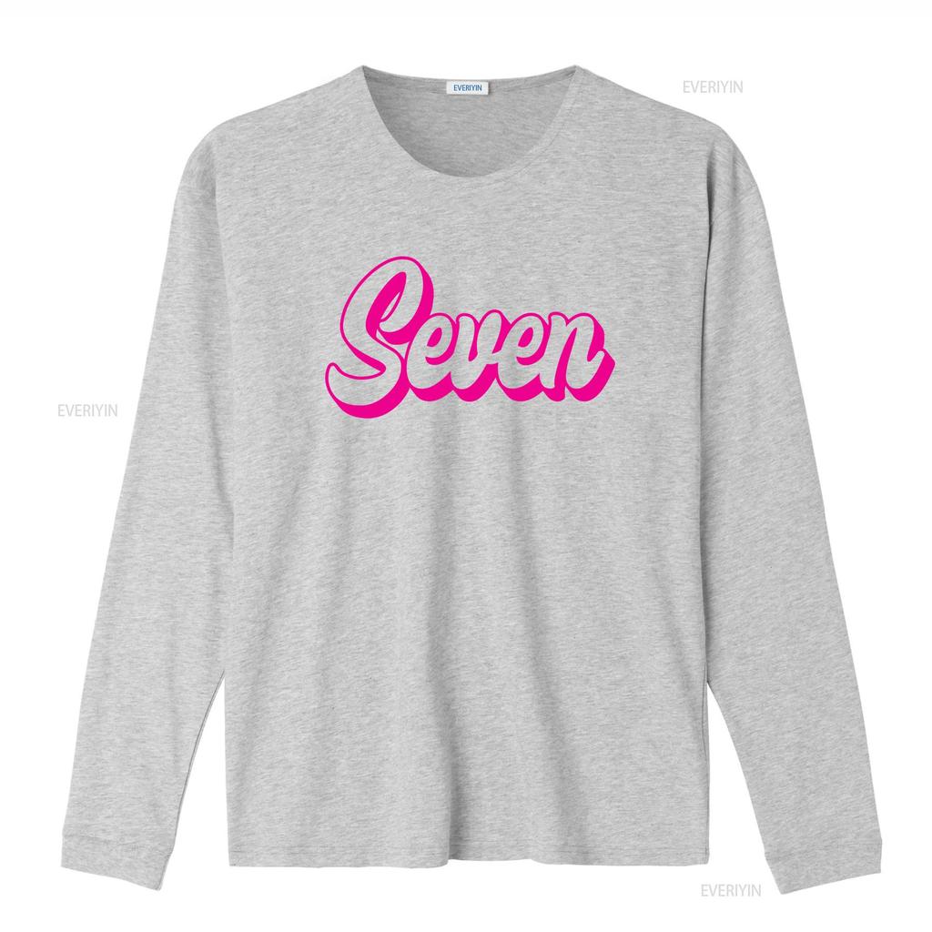 7th Birthday T Shirt Retro Girl Seven Party Kids Cute Groovy vintage Washed designer clothes Stretched streetwear Breathable