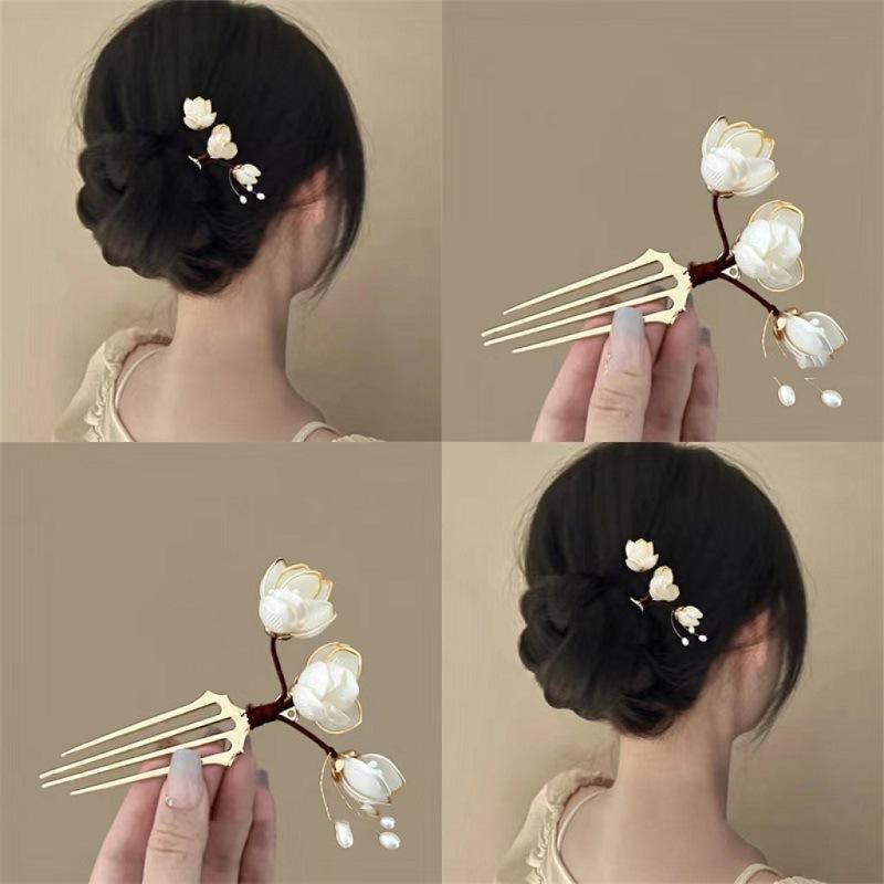 1 Pezzo Feste Fermaglio per Capelli Accessori per Capelli Elegante Fiore Retrò Lega Dorata Fermaglio per Capelli Perfetto per Capelli Ricci o Lisci